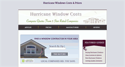 Desktop Screenshot of hurricanewindowscost.com